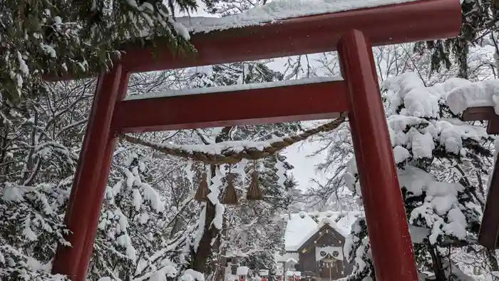 比布神社の鳥居