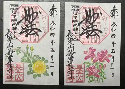 妙蓮寺の御朱印