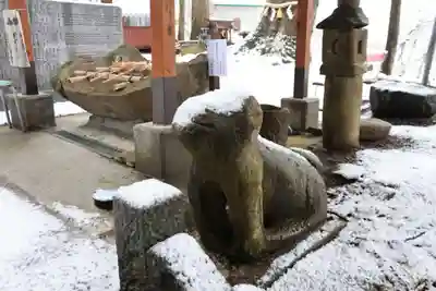 阿久津「田村神社」(郡山市阿久津町)旧社名:伊豆箱根三嶋三社の狛犬