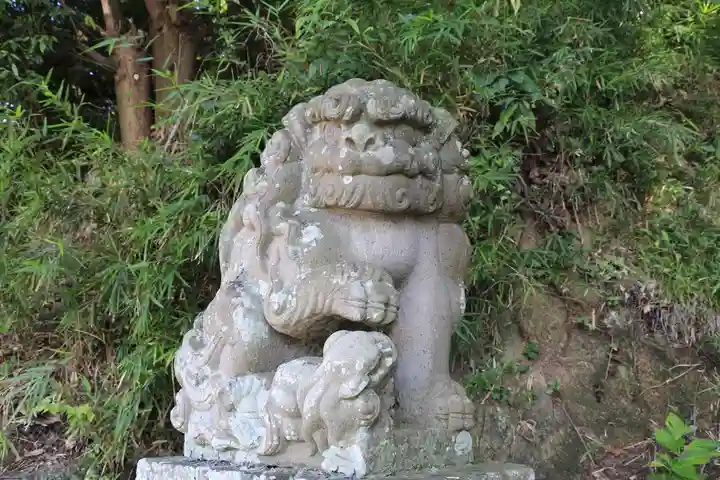 阿久津「田村神社」(郡山市阿久津町)旧社名:伊豆箱根三嶋三社の狛犬
