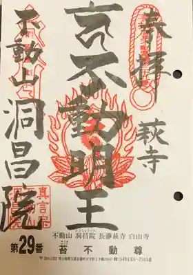 洞昌院の御朱印