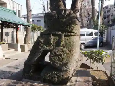 穏田神社の狛犬