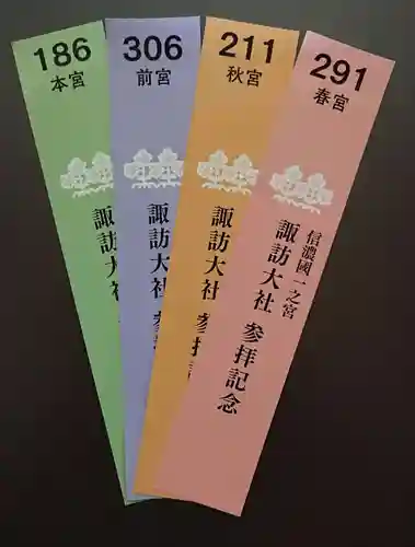 諏訪大社の授与品その他