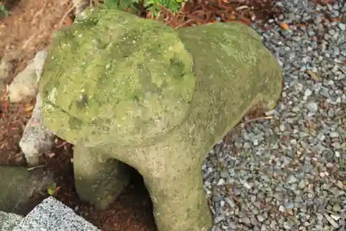 阿久津「田村神社」（郡山市阿久津町）旧社名：伊豆箱根三嶋三社の狛犬