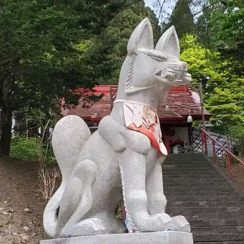 上湯川稲荷神社の狛犬