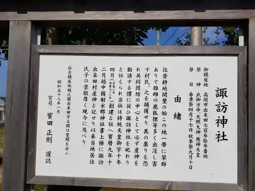 諏訪神社の歴史