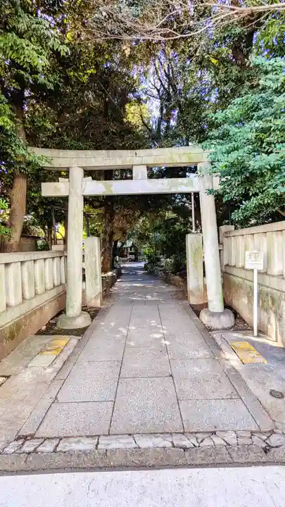渋谷氷川神社の鳥居