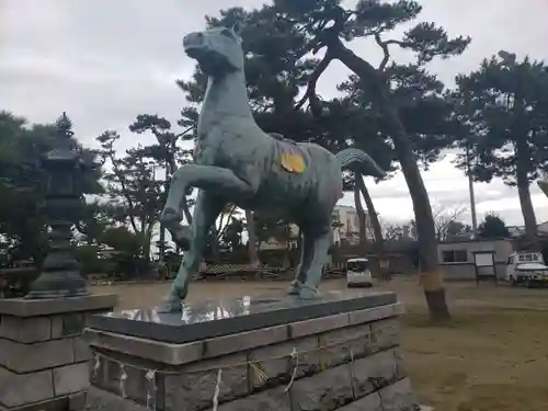  放生津八幡宮の狛犬