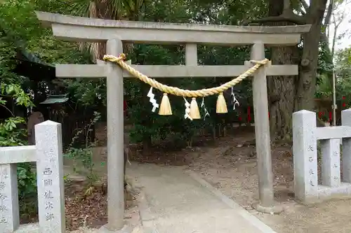 亀之森住吉神社の鳥居