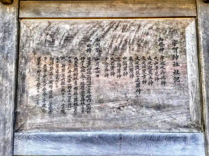 宇賀神社(柚井)の歴史