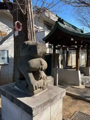 穏田神社の狛犬