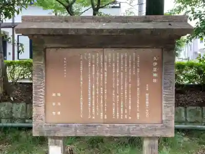越ヶ谷久伊豆神社の歴史