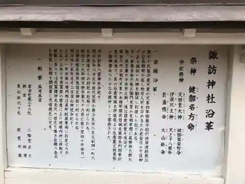 諏訪神社の御朱印