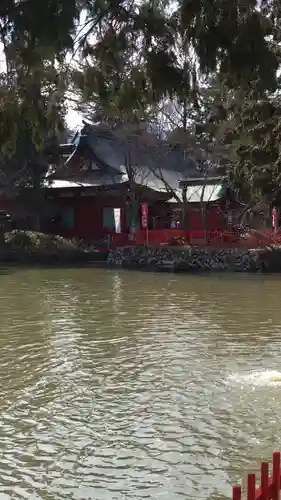 生島足島神社の庭園