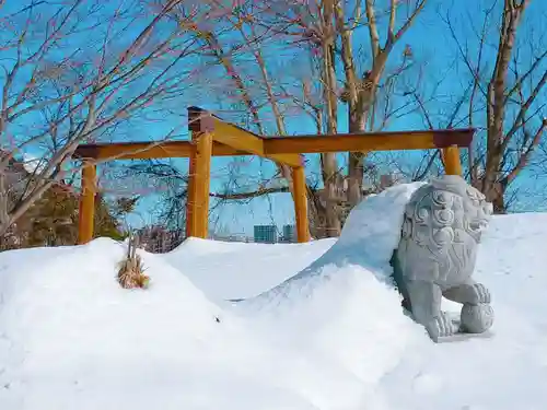 上手稲神社の狛犬