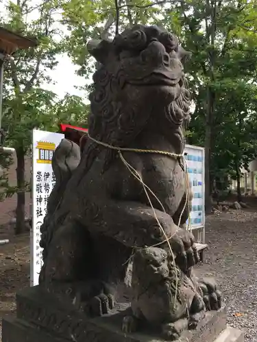 星置神社の狛犬