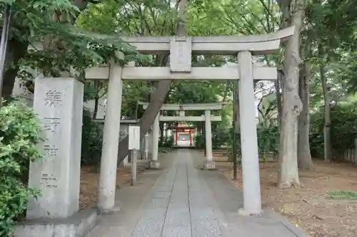 自由が丘熊野神社の鳥居