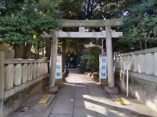 渋谷氷川神社の鳥居