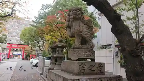 開口神社の狛犬