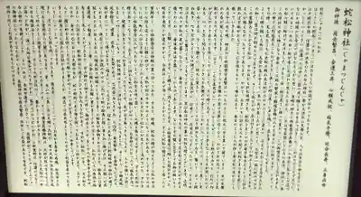 蛇松神社の歴史