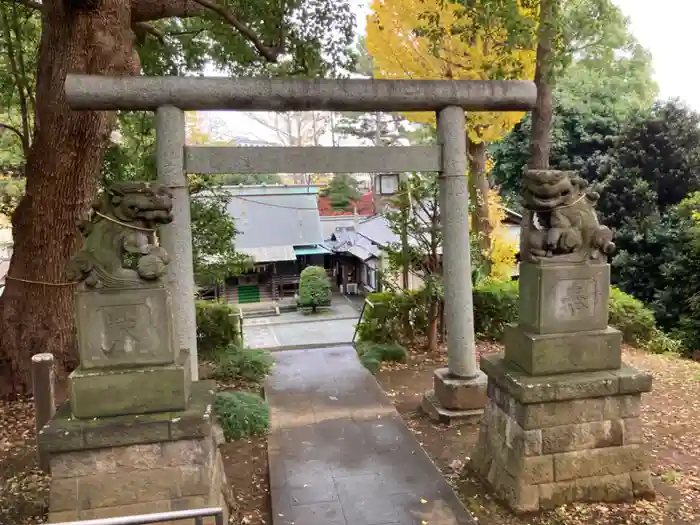 細山神明社の鳥居