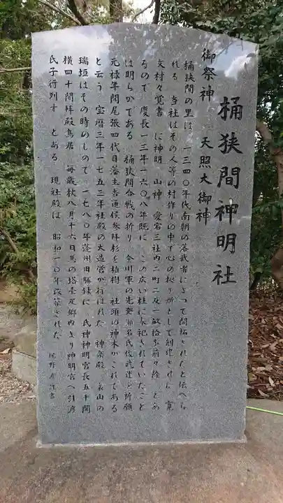 桶狭間神明社の歴史