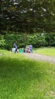 釧路神社の庭園