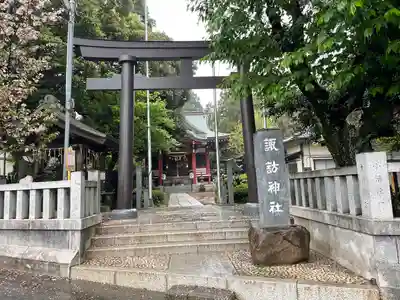 柏諏訪神社の鳥居