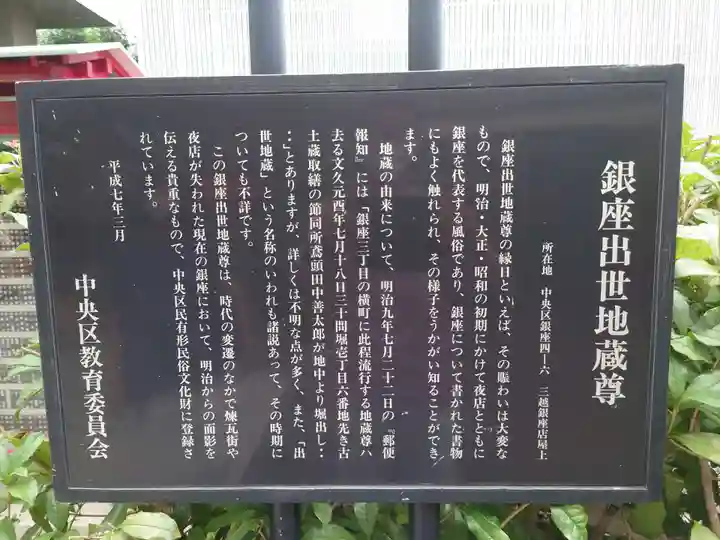 三囲神社銀座摂社の歴史