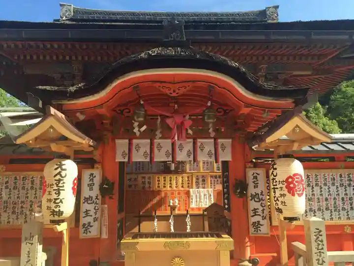地主神社の本殿・本堂