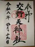 交野天神社の{uncategorized: "未分類", other: "その他", undefined: "問題あり", building: "その他建物", grave: "お墓", sacred_gate: "鳥居", guardian: "狛犬", statue: "像", buddha: "仏像", history: "歴史", nature: "自然", garden: "庭園", animal: "動物", pagoda: "塔", temizu: "手水舎", mountain_gate: "山門・神門", sanctuary: "本殿・本堂", subordinate: "末社・摂社", art: "芸術", scenery: "景色", jizo: "地蔵", ema: "絵馬", goshuin: "御朱印", omikuji: "おみくじ", items: "授与品その他", amulet: "お守り", goshuincho: "御朱印帳", eats: "食事", festival: "お祭り", votive_dance: "神楽", shichigosan: "七五三参", wedding: "結婚式", experience: "体験その他", initially: "初詣", around: "周辺", anti_infection: "感染症対策"}