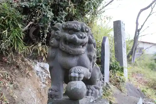 阿久津「田村神社」（郡山市阿久津町）旧社名：伊豆箱根三嶋三社の狛犬