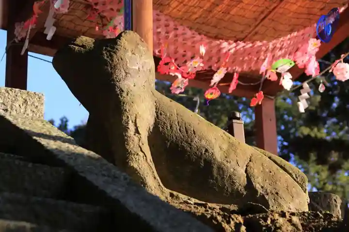 阿久津「田村神社」(郡山市阿久津町)旧社名:伊豆箱根三嶋三社の狛犬