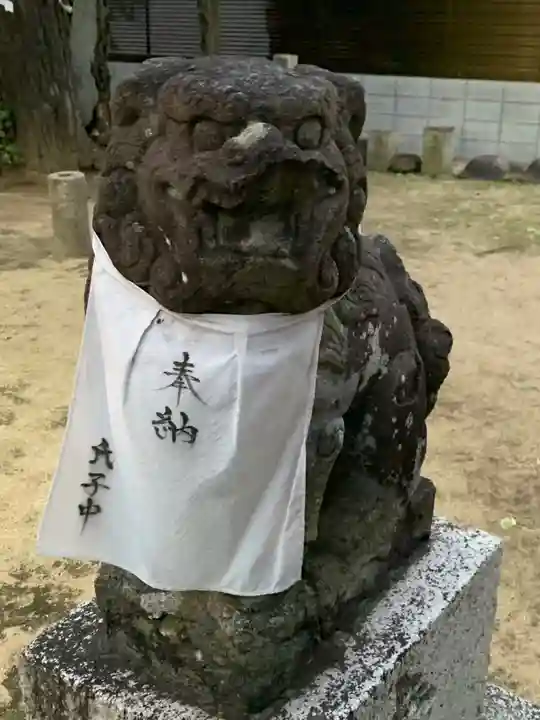 河北大神社の狛犬