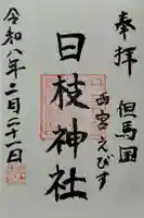 日枝神社の御朱印