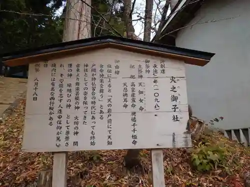 戸隠神社火之御子社の歴史