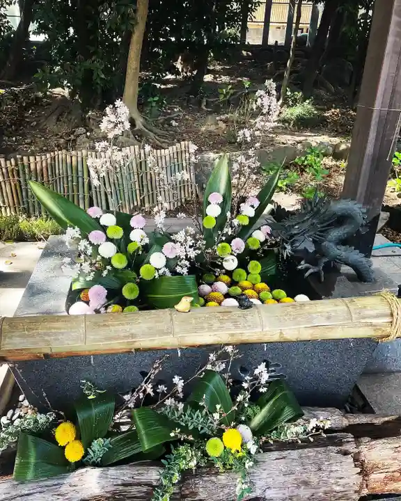 東海市熊野神社の手水舎