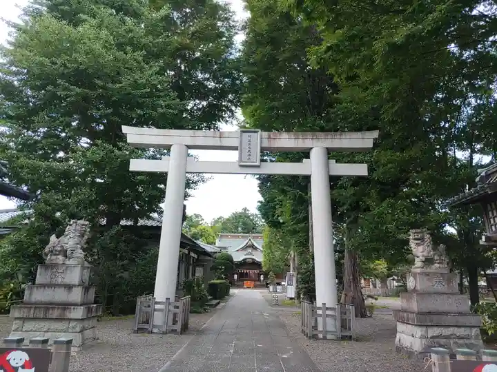 阿豆佐味天神社 立川水天宮の鳥居