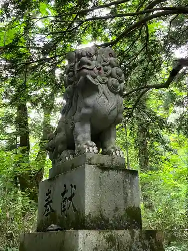 戸隠神社九頭龍社の狛犬