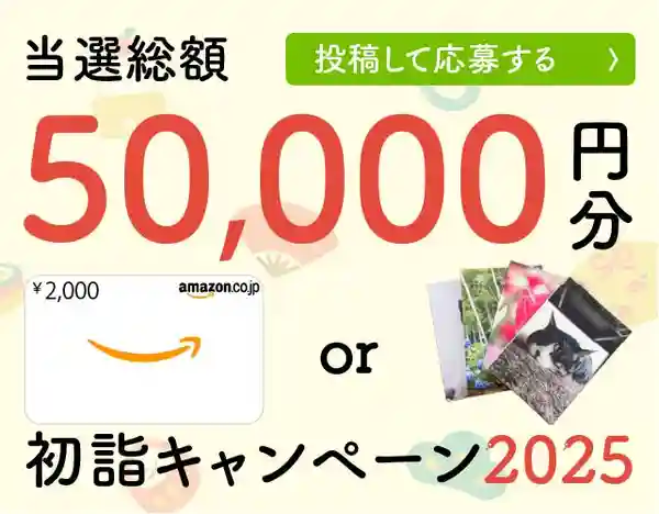 当選総額50000円分の豪華景品が25名様に当たる！投稿キャンペーン