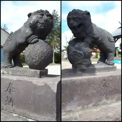 早来神社の狛犬