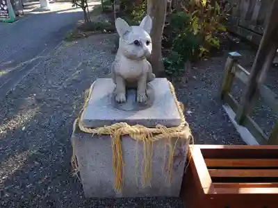 阿豆佐味天神社 立川水天宮の狛犬