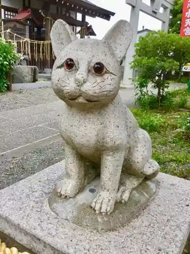 阿豆佐味天神社 立川水天宮の狛犬