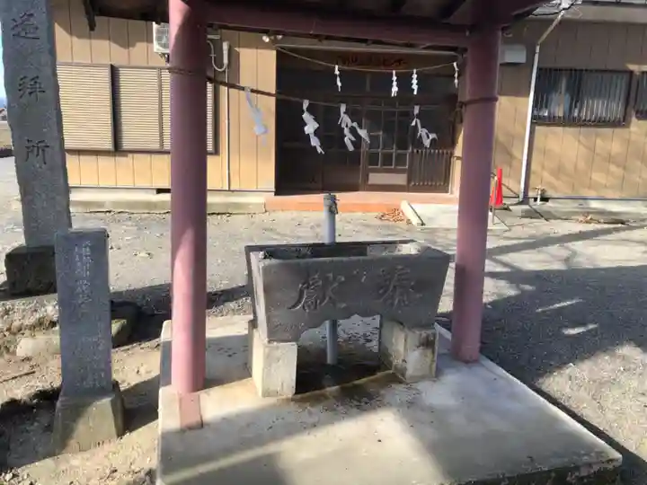 長幡部神社の手水舎