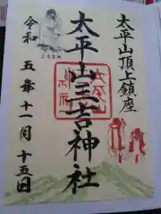 太平山三吉神社総本宮の御朱印