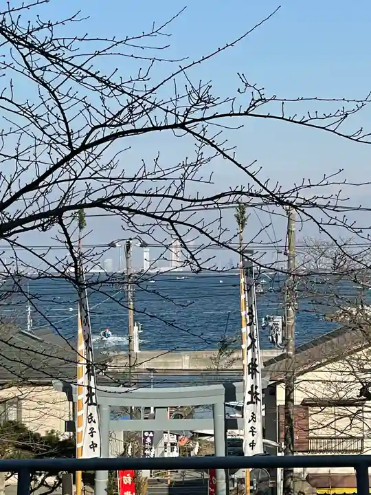 走水神社の景色