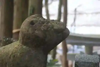 阿久津「田村神社」(郡山市阿久津町)旧社名:伊豆箱根三嶋三社の狛犬