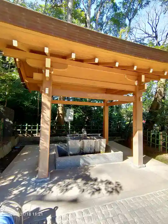 稲毛浅間神社の手水舎