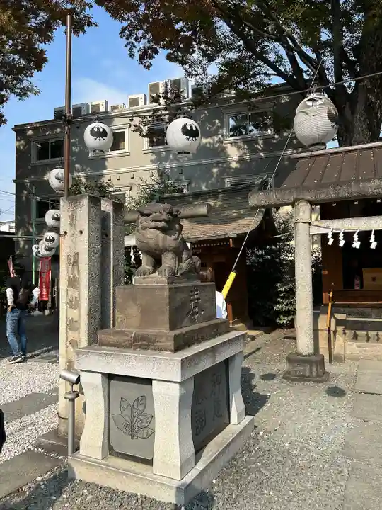 川越熊野神社の狛犬