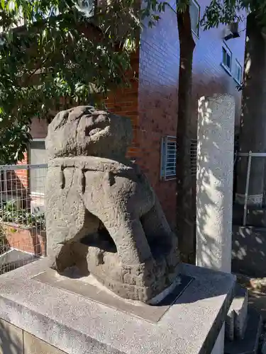 穏田神社の狛犬